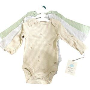 Cloud Island 3-Pack Long-Sleeve Bodysuits NWT Size 0-3 months